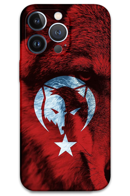 İphone 13 Pro Max Uyumlu Türk Bayrağı Desenli Telefon Kılıfı + Ekran Koruyucu - 5856