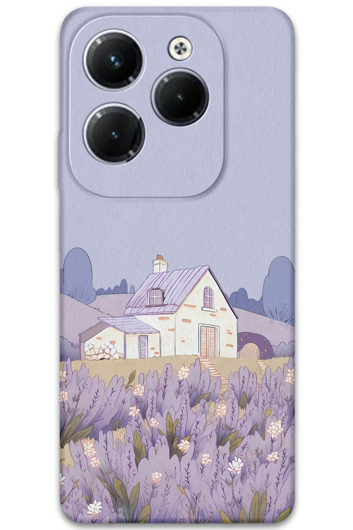 İnfinix Hot 40 Pro Uyumlu Çiçek Desenli Telefon Kılıfı + Ekran Koruyucu - 5800