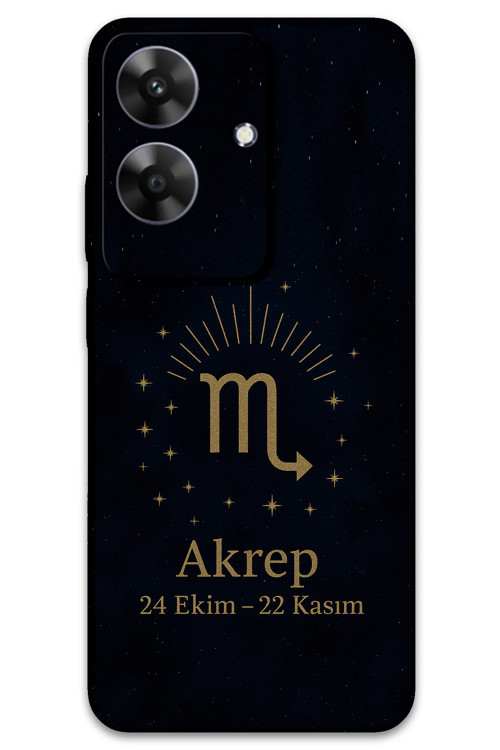 Realme Note 60 Uyumlu Akrep Burcu Desenli Telefon Kılıfı + Ekran Koruyucu - 5775