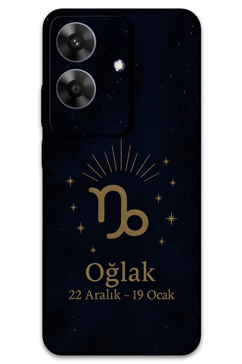 Realme Note 60 Uyumlu Oğlak Burcu Desenli Telefon Kılıfı + Ekran Koruyucu - 5777