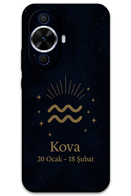 Huawei Nova 12S Uyumlu Kova Burcu Desenli Telefon Kılıfı + Ekran Koruyucu - 5778