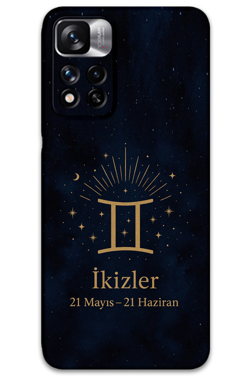 Poco M4 Pro 5G Uyumlu İkizler Burcu Desenli Telefon Kılıfı + Ekran Koruyucu - 5770