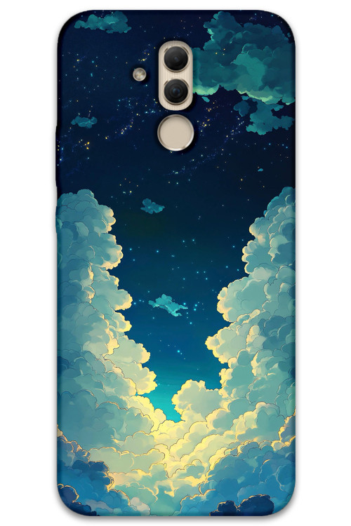 Huawei Mate 20 Lite Uyumlu Uzay Desenli Telefon Kılıfı + Ekran Koruyucu - 5868