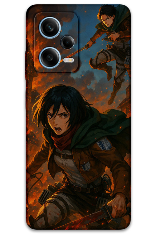 Xiaomi Redmi Note 12 5G Uyumlu Anime Desenli Telefon Kılıfı + Ekran Koruyucu - 5744