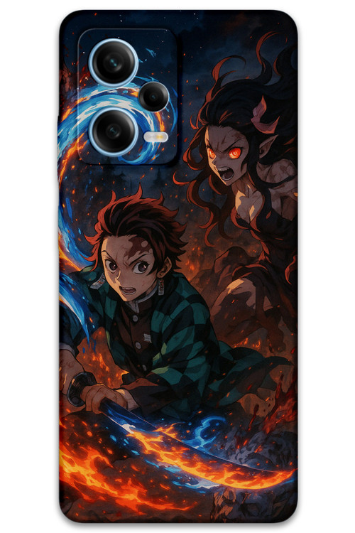 Xiaomi Redmi Note 12 5G Uyumlu Anime Desenli Telefon Kılıfı + Ekran Koruyucu - 5745
