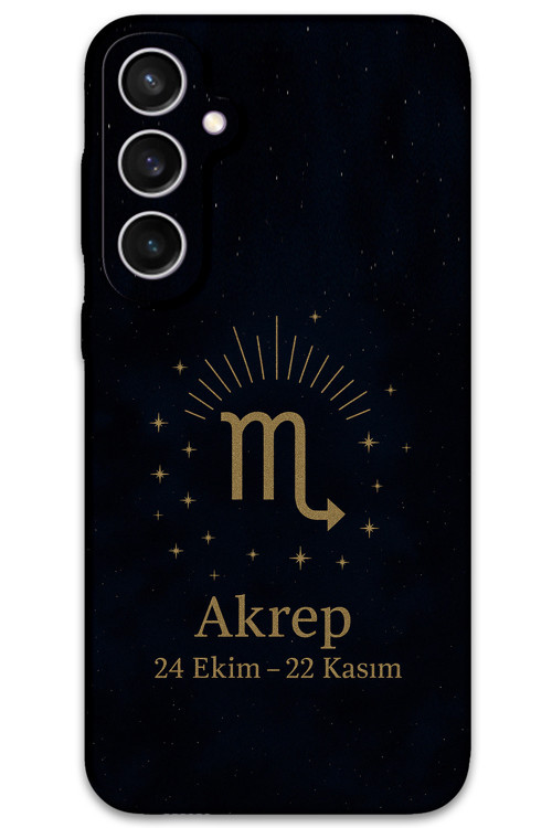 Galaxy S24 Plus Uyumlu Akrep Burcu Desenli Telefon Kılıfı + Ekran Koruyucu - 5775