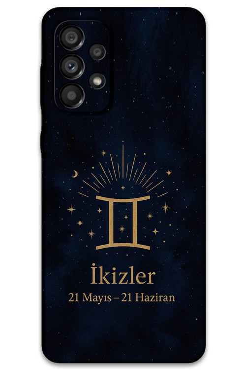Galaxy A33 Uyumlu İkizler Burcu Desenli Telefon Kılıfı + Ekran Koruyucu - 5770