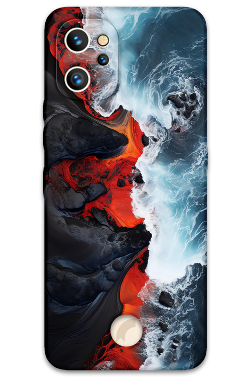 Reeder S19 Max Pro Uyumlu Mermer Desenli Telefon Kılıfı + Ekran Koruyucu - 5811