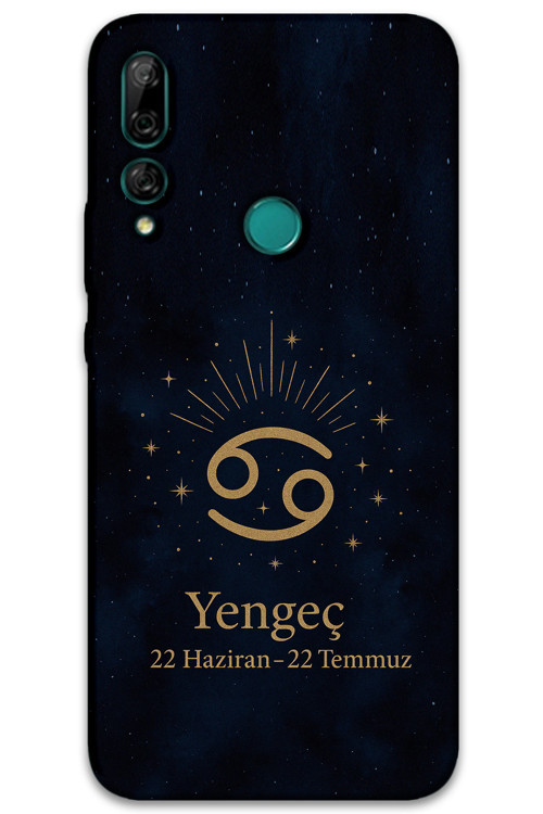 Huawei P Smart Z Uyumlu Yengeç Burcu Desenli Telefon Kılıfı + Ekran Koruyucu - 5771