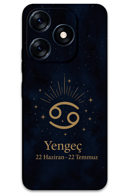 Tecno Spark 10 Uyumlu Yengeç Burcu Desenli Telefon Kılıfı + Ekran Koruyucu - 5771