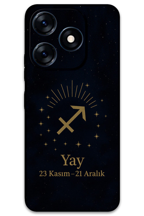 Tecno Spark 10C Uyumlu Yay Burcu Desenli Telefon Kılıfı + Ekran Koruyucu - 5776