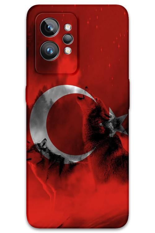 Realme Gt 2 Uyumlu Türk Bayrağı Desenli Telefon Kılıfı + Ekran Koruyucu - 5854