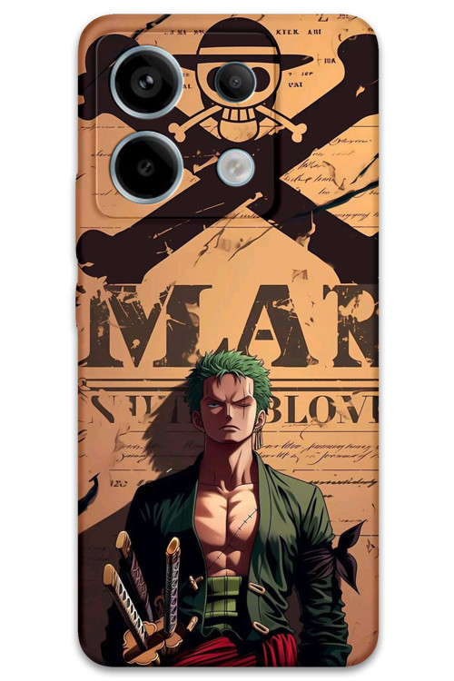 Xiaomi Redmi Note 13 Pro 5G Uyumlu Anime Desenli Telefon Kılıfı + Ekran Koruyucu - 5755