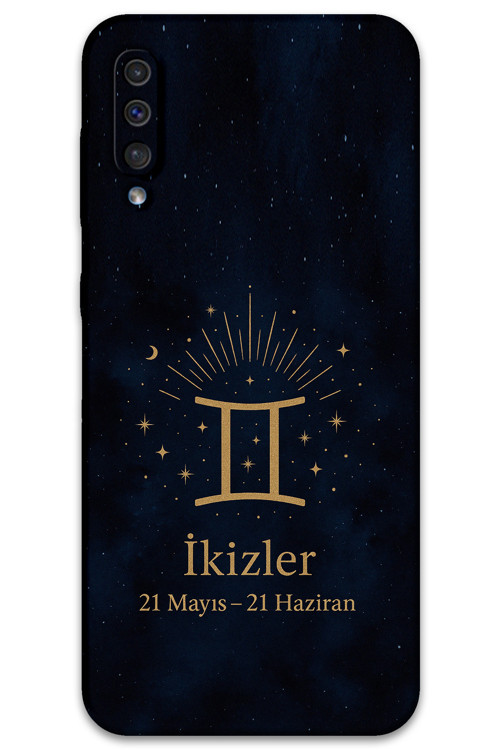 Galaxy A70 Uyumlu İkizler Burcu Desenli Telefon Kılıfı + Ekran Koruyucu - 5770