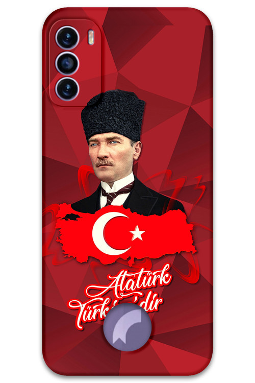 Reeder S19 Max Pro S Uyumlu Atatürk Desenli Telefon Kılıfı + Ekran Koruyucu - 5851