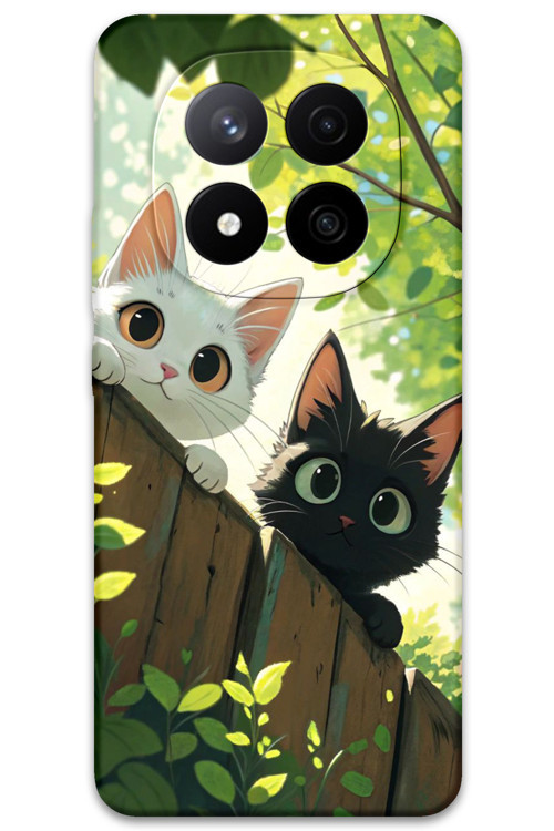 Xiaomi Redmi Note 14 Pro Plus Uyumlu Kedi Desenli Telefon Kılıfı + Ekran Koruyucu - 5785