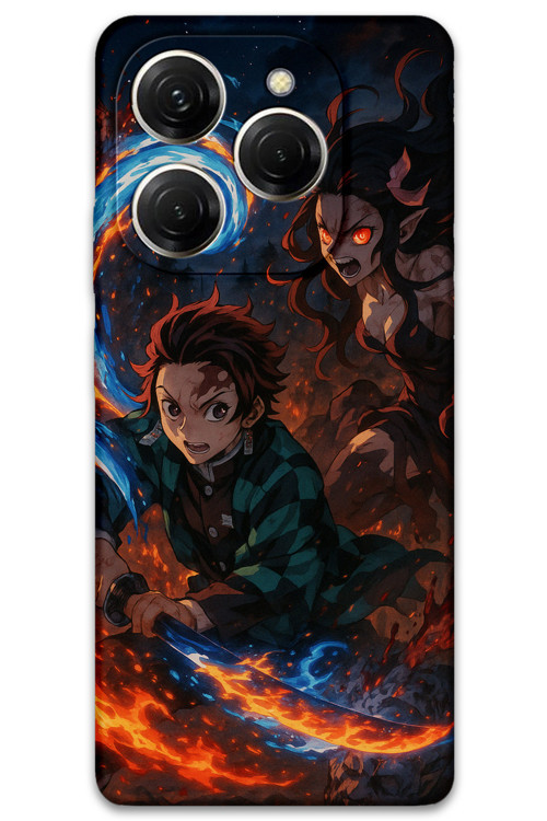 Tecno Spark 20 Pro Uyumlu Anime Desenli Telefon Kılıfı + Ekran Koruyucu - 5745