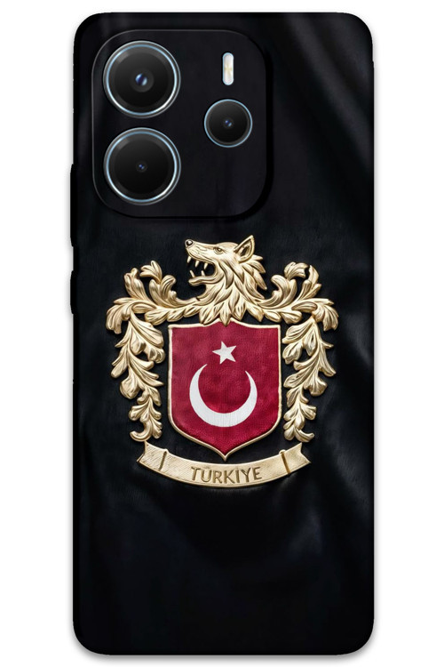 Xiaomi Redmi Note 14 5G Uyumlu Türk Desenli Telefon Kılıfı + Ekran Koruyucu - 5855