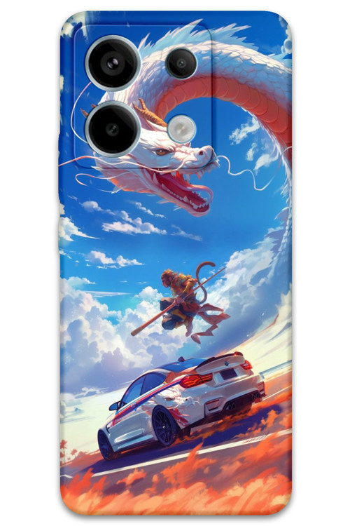 Xiaomi Redmi Note 13 Pro 5G Uyumlu Araba Desenli Telefon Kılıfı + Ekran Koruyucu - 5764