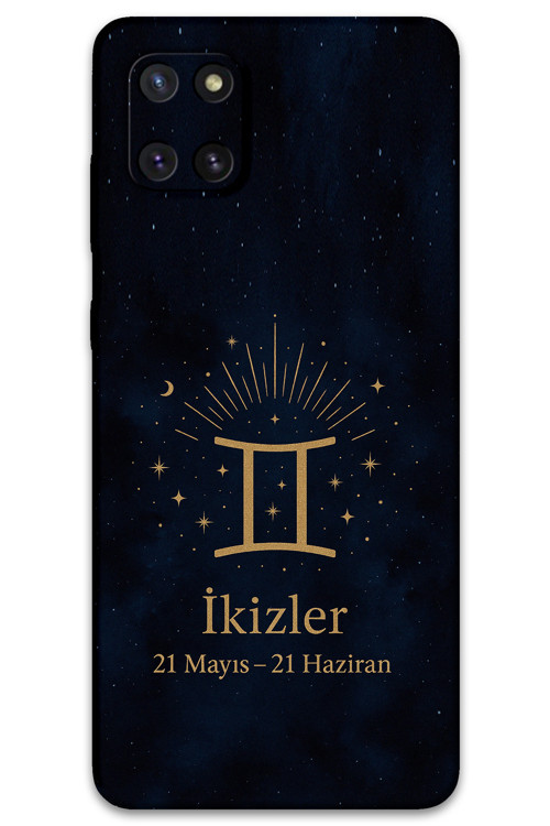Galaxy A81 Uyumlu İkizler Burcu Desenli Telefon Kılıfı + Ekran Koruyucu - 5770
