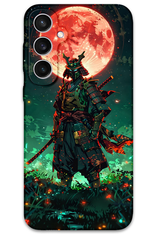 Galaxy S25 Plus Uyumlu Samuray Desenli Telefon Kılıfı + Ekran Koruyucu - 5822