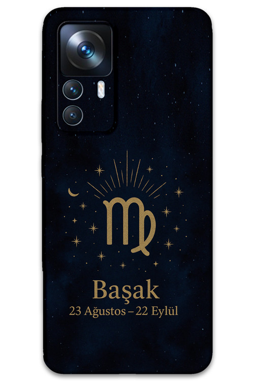 Xiaomi Mi 12T Pro Uyumlu Başak Burcu Desenli Telefon Kılıfı + Ekran Koruyucu - 5773