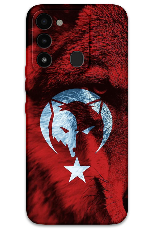 Tecno Spark 8C Uyumlu Türk Bayrağı Desenli Telefon Kılıfı + Ekran Koruyucu - 5856