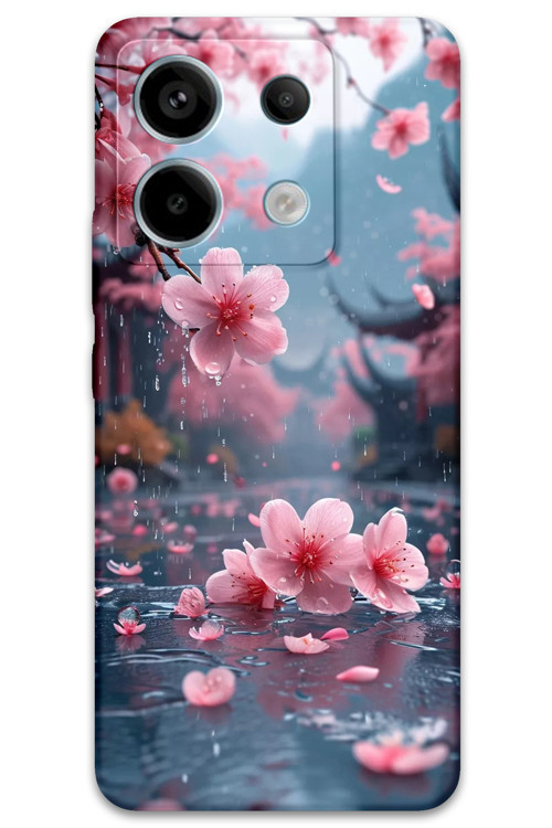 Xiaomi Redmi Note 13 Pro 5G Uyumlu Çiçek Desenli Telefon Kılıfı + Ekran Koruyucu - 5794