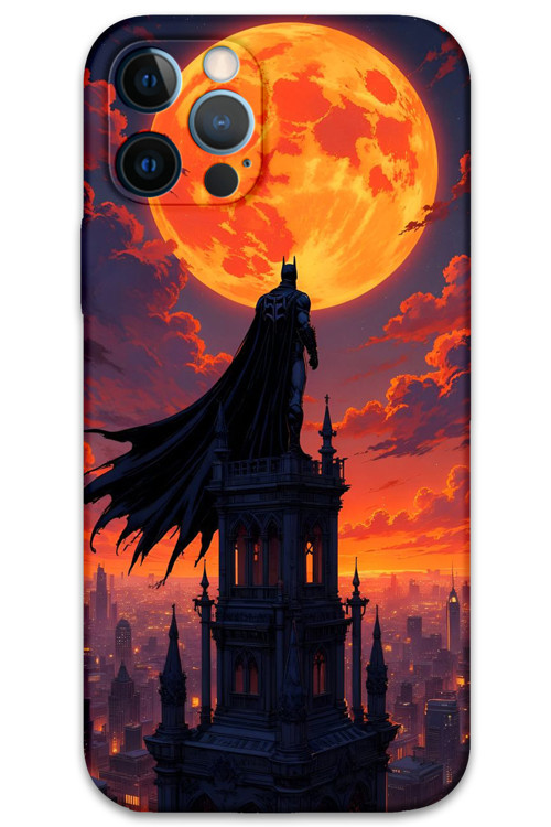 İphone 12 Pro Max Uyumlu Batman Desenli Telefon Kılıfı + Ekran Koruyucu - 5829