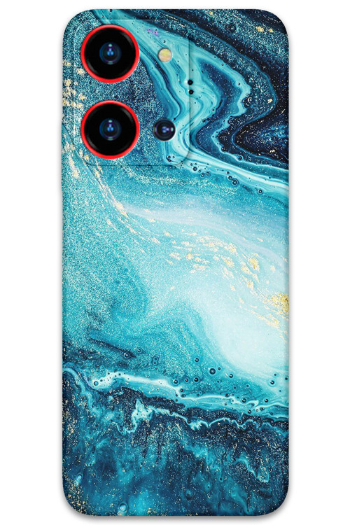 Reeder S19 Max Pro S Zoom Uyumlu Mermer Desenli Telefon Kılıfı + Ekran Koruyucu - 5818
