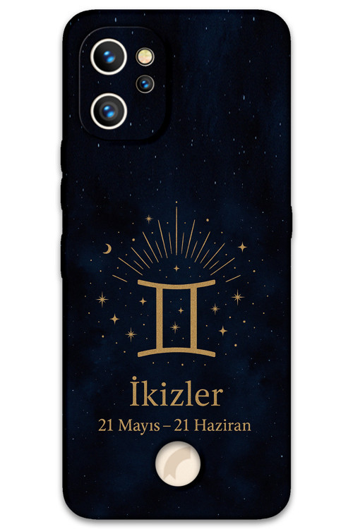 Reeder S19 Max Pro Uyumlu İkizler Burcu Desenli Telefon Kılıfı + Ekran Koruyucu - 5770