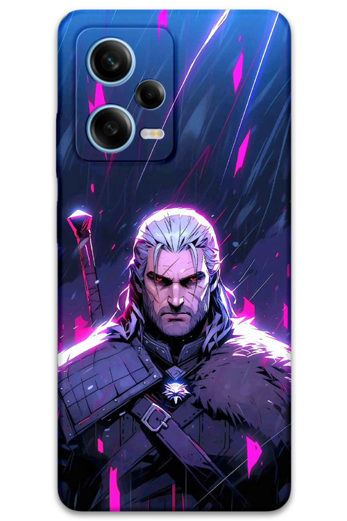 Xiaomi Redmi Note 12 5G Uyumlu Geralt Desenli Telefon Kılıfı + Ekran Koruyucu - 5826
