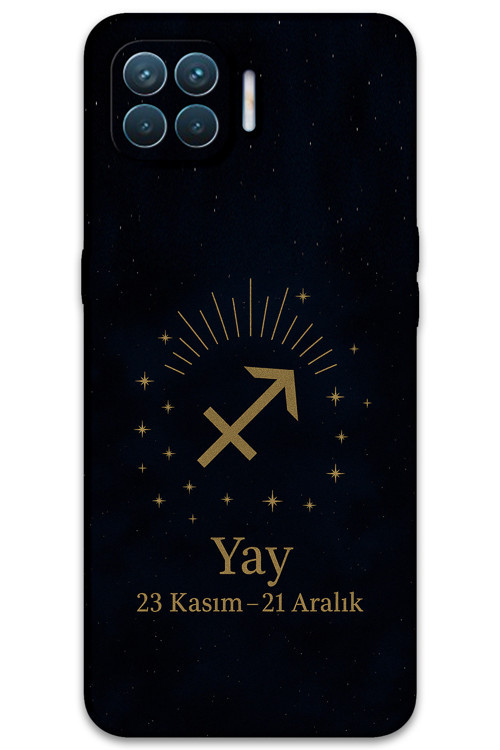 Oppo Reno 4 Lite Uyumlu Yay Burcu Desenli Telefon Kılıfı + Ekran Koruyucu - 5776