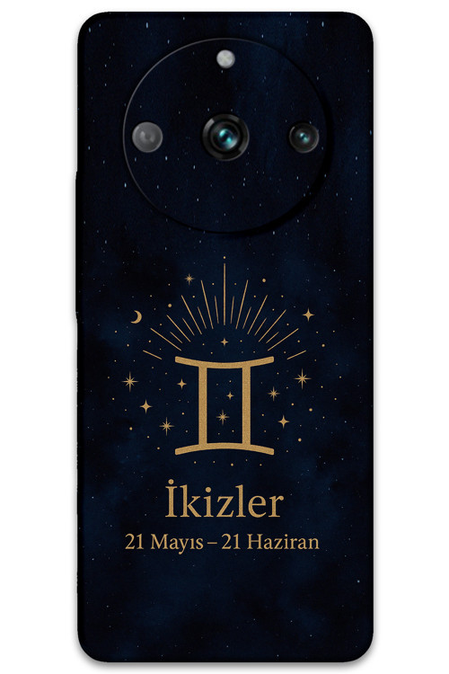 Realme 11 Pro Plus Uyumlu İkizler Burcu Desenli Telefon Kılıfı + Ekran Koruyucu - 5770