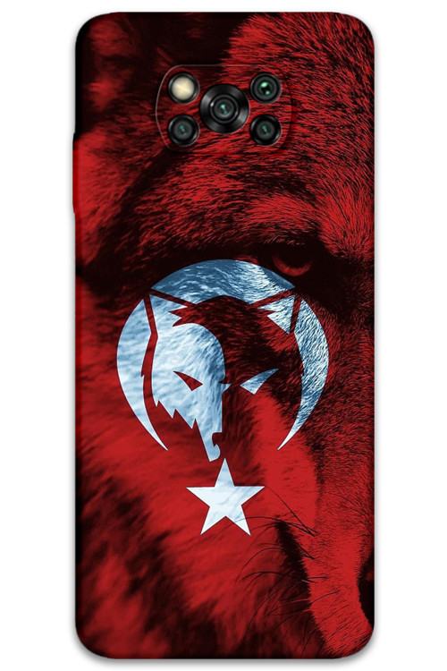 Poco X3 Nfc Uyumlu Türk Bayrağı Desenli Telefon Kılıfı + Ekran Koruyucu - 5856