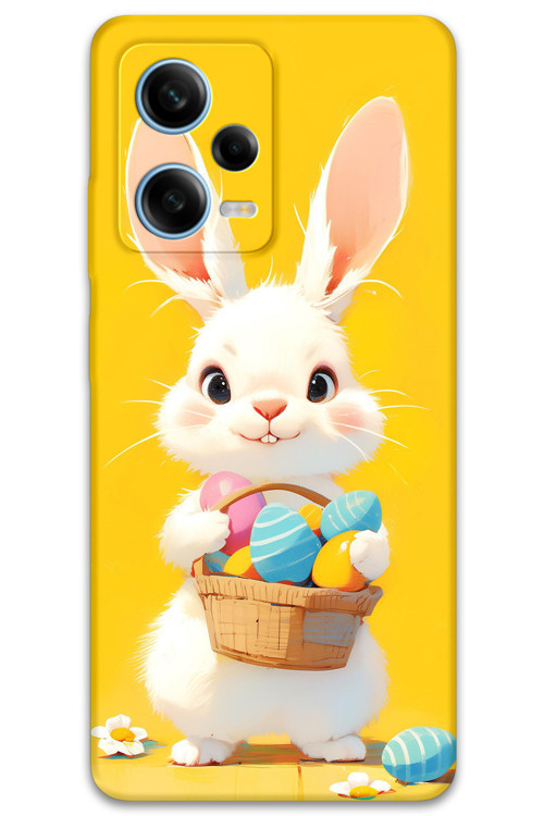 Xiaomi Redmi Note 12 5G Uyumlu Tavşan Desenli Telefon Kılıfı + Ekran Koruyucu - 5806