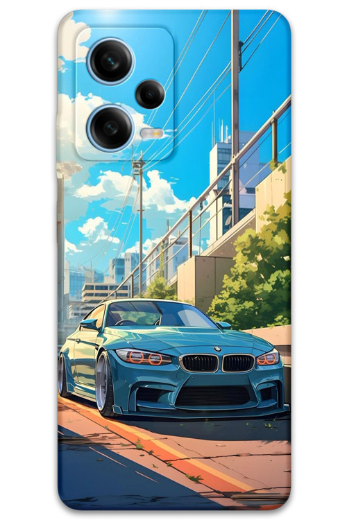 Xiaomi Redmi Note 12 5G Uyumlu Araba Desenli Telefon Kılıfı + Ekran Koruyucu - 5760