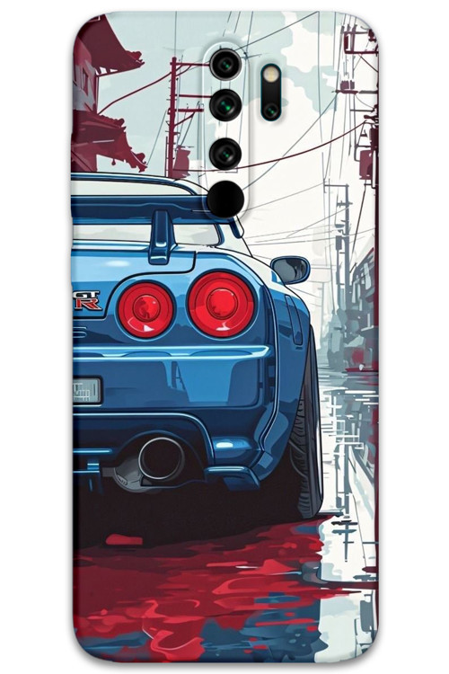 Xiaomi Redmi Note 8 Pro Uyumlu Araba Desenli Telefon Kılıfı + Ekran Koruyucu - 5761
