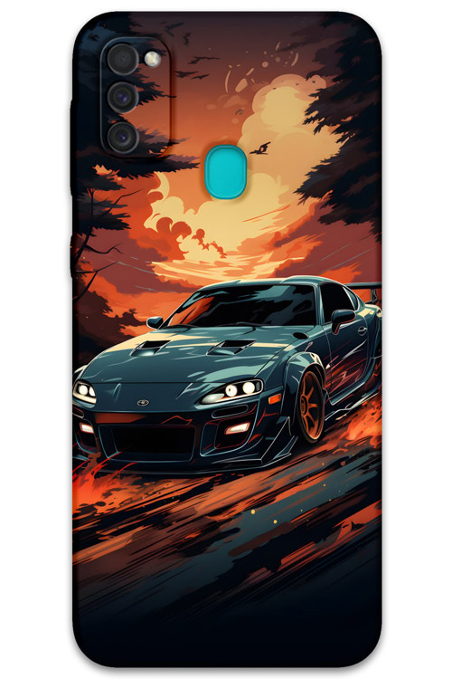 Galaxy M30S Uyumlu Türk Bayrağı Desenli Telefon Kılıfı + Ekran Koruyucu - 5847