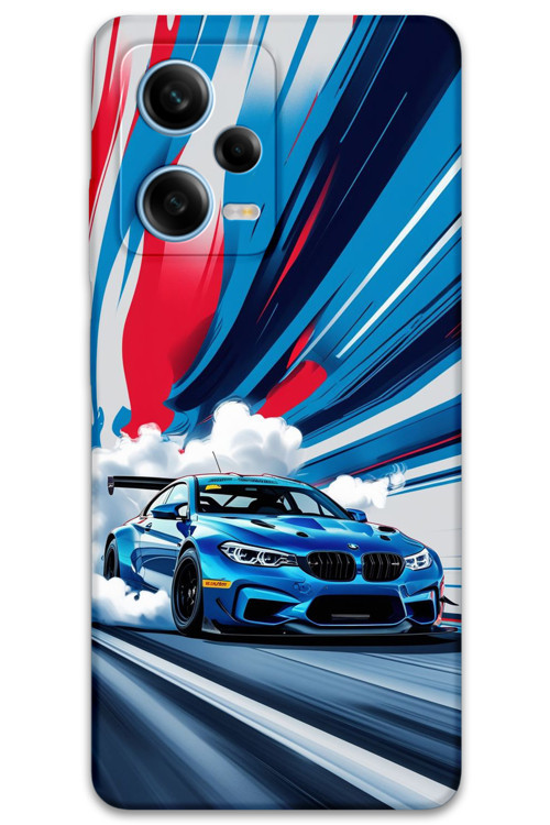Xiaomi Redmi Note 12 5G Uyumlu Araba Desenli Telefon Kılıfı + Ekran Koruyucu - 5762