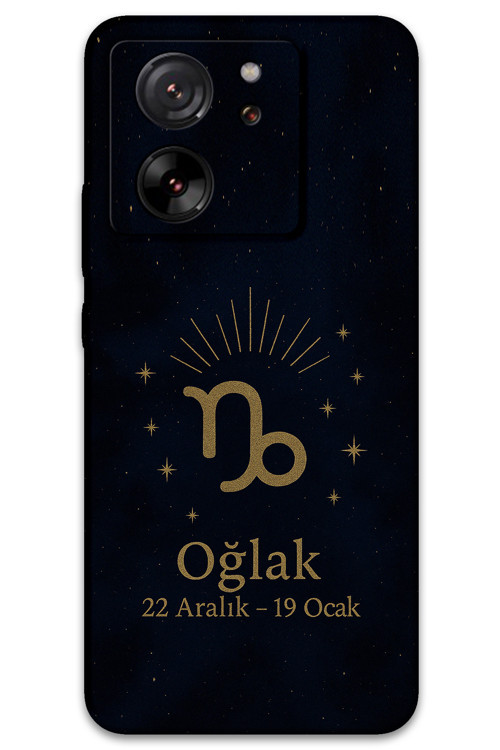 Xiaomi Mi 13T Pro Uyumlu Oğlak Burcu Desenli Telefon Kılıfı + Ekran Koruyucu - 5777