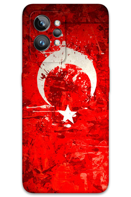 Realme Gt 2 Pro Uyumlu Türk Bayrağı Desenli Telefon Kılıfı + Ekran Koruyucu - 5847