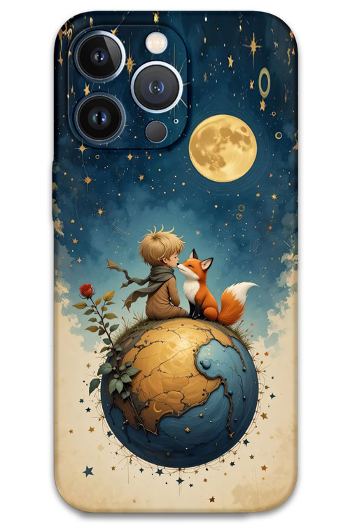 İphone 13 Pro Uyumlu Çizgi Film Desenli Telefon Kılıfı + Ekran Koruyucu - 5823