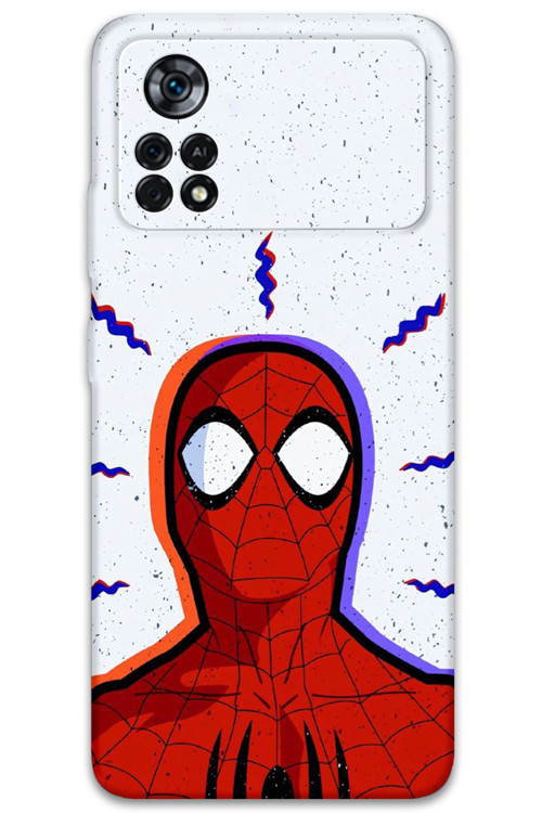Poco X4 Pro 5G Uyumlu Spiderman Desenli Telefon Kılıfı + Ekran Koruyucu - 5830