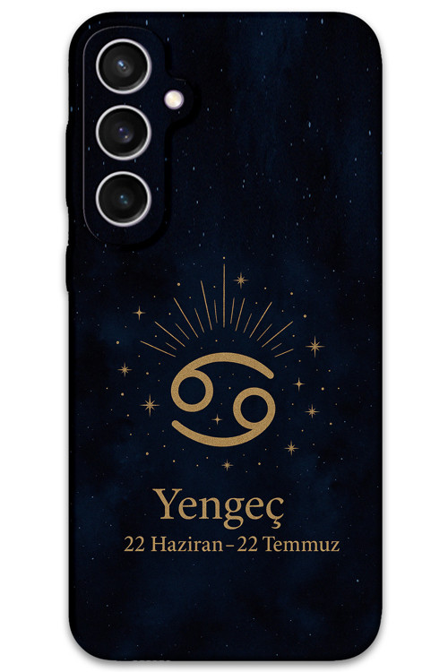 Galaxy S24 Plus Uyumlu Yengeç Burcu Desenli Telefon Kılıfı + Ekran Koruyucu - 5771