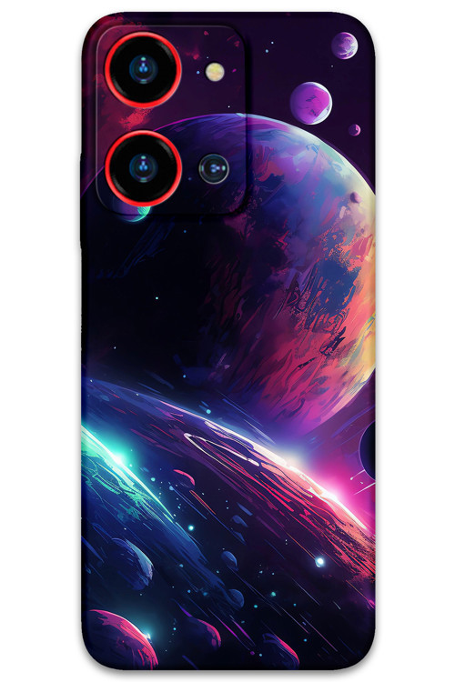 Reeder S19 Max Pro S Zoom Uyumlu Uzay Desenli Telefon Kılıfı + Ekran Koruyucu - 5862