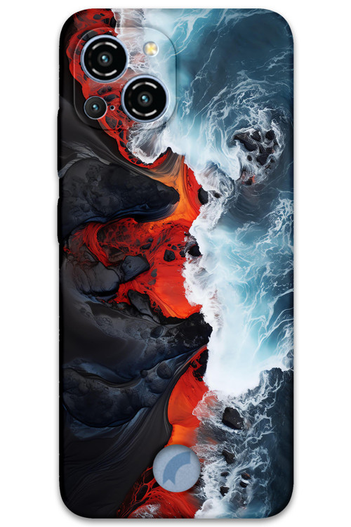 Reeder S23 Pro Max Uyumlu Mermer Desenli Telefon Kılıfı + Ekran Koruyucu - 5811