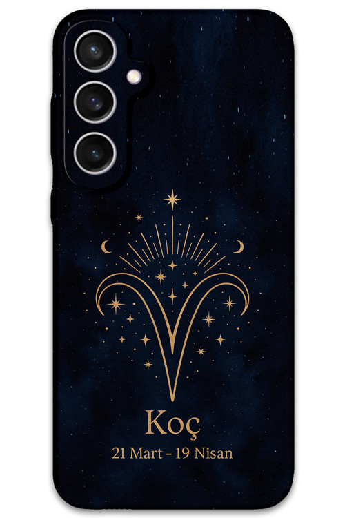 Galaxy S23 Plus Uyumlu Koç Burcu Desenli Telefon Kılıfı + Ekran Koruyucu - 5768