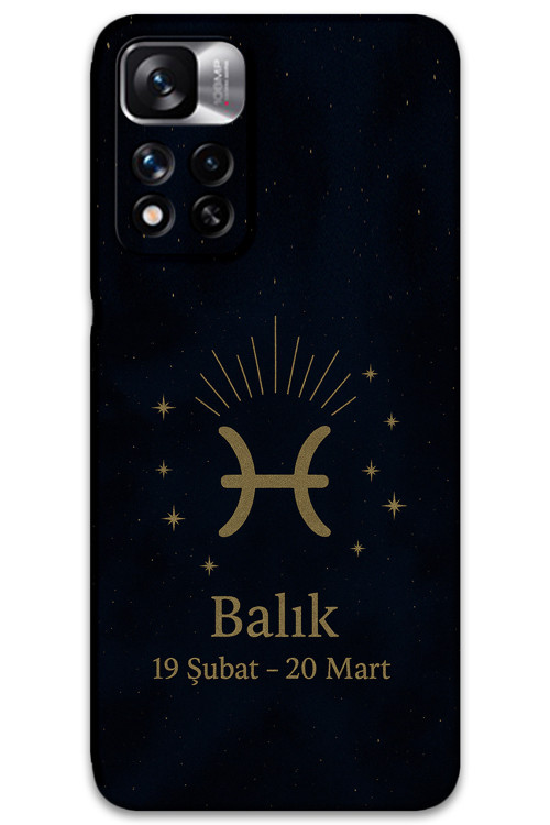 Poco M4 Pro 5G Uyumlu Balık Burcu Desenli Telefon Kılıfı + Ekran Koruyucu - 5779