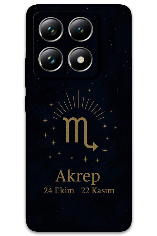 Xiaomi Mi 14T Pro Uyumlu Akrep Burcu Desenli Telefon Kılıfı + Ekran Koruyucu - 5775